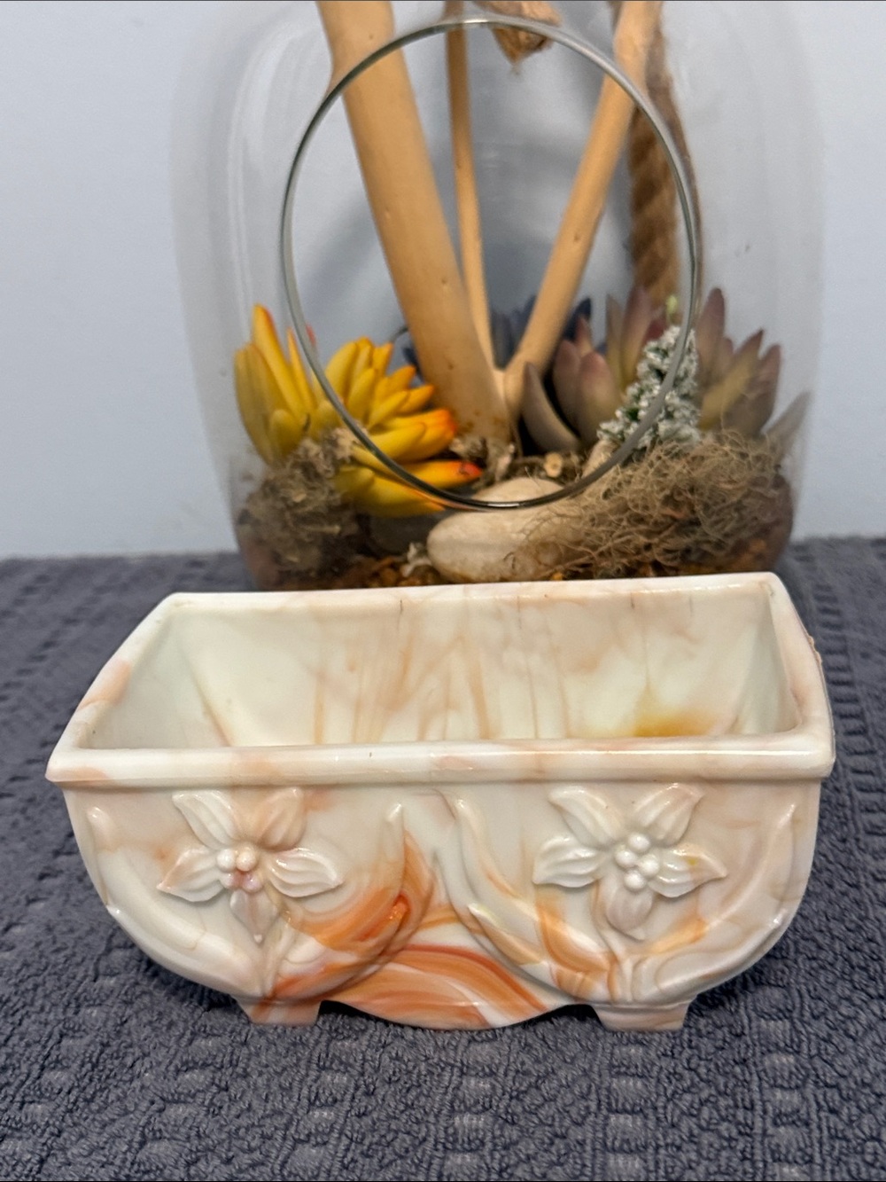 Vintage Akro Agate Art Deco Slagg Glass